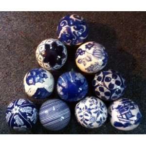  10 Ceramic 3 Diameter Decorative Accent Balls   All 