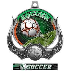  Soccer Ultimate 3 D Medals M 727S SILVER MEDAL/ULTIMATE Custom Soccer