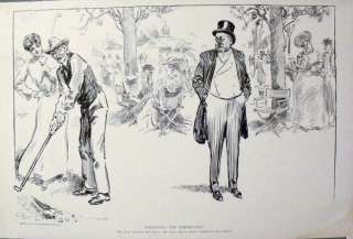 Sports Charles Dana Gibson 1904 Signed Illustrations  