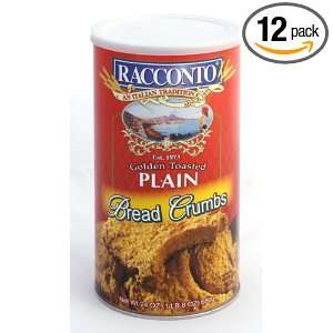 Racconto Plain Breadcrumbs, 24 Ounce Tubes (Pack of 12)  