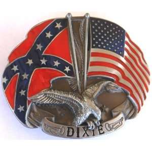  Dixie Civil War Flags Belt Buckle (Brand New) Everything 
