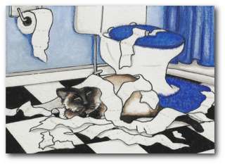 Siamese Himalayan Cats Tuckered out on TP FuN ArT   by BiHrLe LE Print 