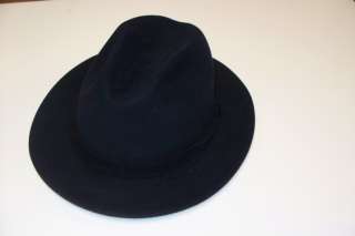 WH Barlesoni 6 7/8 Fur Felt Black Levine Hat Co.  