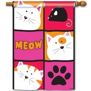  Meow  Standard Flag by Magnet Works Patio, Lawn & Garden