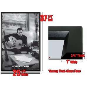 Framed Johnny Cash Poster Man In Black Guitar Fr33413  