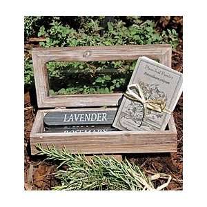   Heirloom Herb Seeds And Wooden Stakes Garden Box Patio, Lawn & Garden