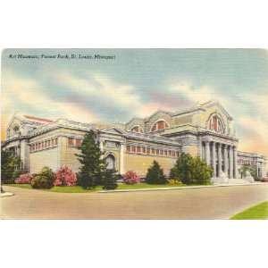 1940s Vintage Postcard Art Museum   Forest Park   St. Louis Missouri