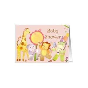  Baby Animals Baby Shower Invitation Card Health 