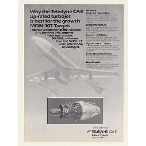   Drone Teledyne CAE J402 Turbojet Print Ad (47170)
