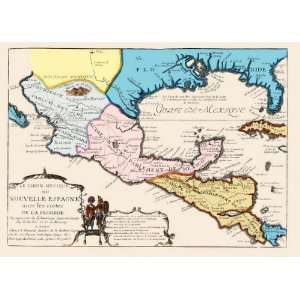  NEW SPAIN (SPANISH MEXICO) MAP CIRCA 1702