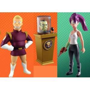 Futurama Toynami Set of Both Series 2 Action Figures (Zapp and Leela 