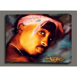 TUPAC SHAKUR Digital Painting on Canvas W Gallery Wrap Style Framing 