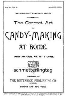 Candy Recipe Book Victorian Homemade Candies Sweets1892  
