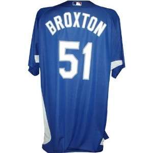  Jonathan Broxton #51 2007 Dodgers Game Used Batting 