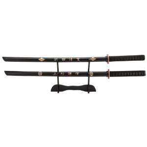   Practice Samurai Set/Stand By Maxam® 3pc Practice Samurai Sword Set