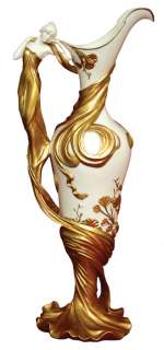 Art Nouveau Lady Jewelry Vase   Magnificent   