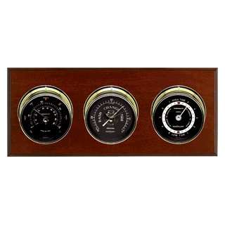 Maximum Newport 3 Instrument Weather Station Black Dial with Brass 