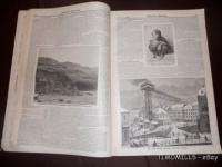 1884 Panama Canal Construction Early French Plan Mag.  