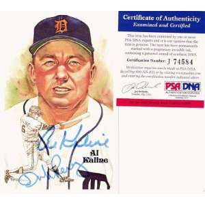  1981 Perez Steele Baseball Postcard Al Kaline Autographed 