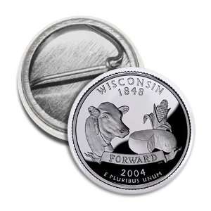  State Quarter Mint Image 1 inch Mini Pinback Button 