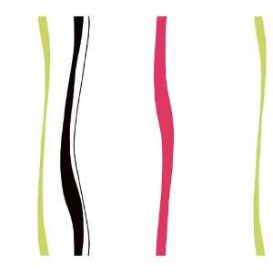  Pink and Green Curvy Line Wallpaper