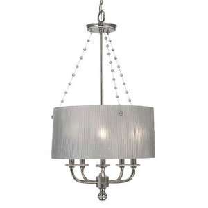 HA Framburg 1045PS River North 5 Light Chandeliers in Polished Silver