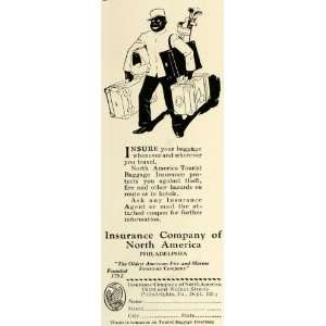 1925 Ad America Travel Insurance Racism Baggage Handler Protection 