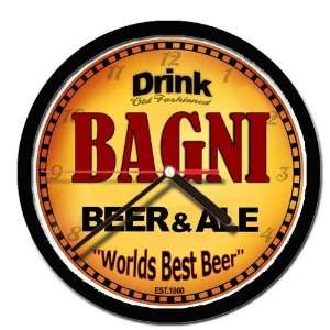  BAGNI beer and ale wall clock 