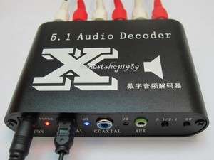 DTS/AC3 Home Theater SPDIF Coaxial To 2.1/5.1 Channel Audio Decoder 