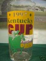 1997 KENTUCKY CUP GLASS TURFWAY PARK HORSE RACING MINT BAR BARWARE 