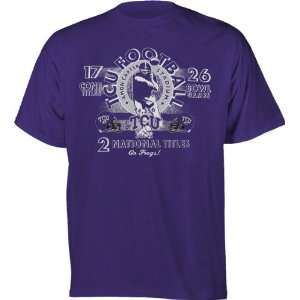  TCU Horned Frogs Football Diode Retro Graphic Stat T Shirt 