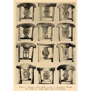  1919 Print Directoire Chair Backs Designs Decor Wood 