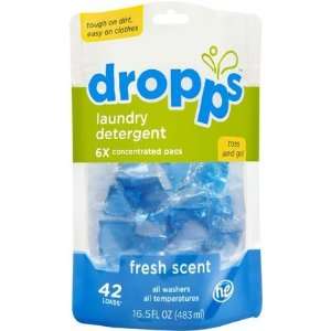 Dropps Laundry Detergent Pacs, Fresh Scent 42 Loads (Quantity of 2)