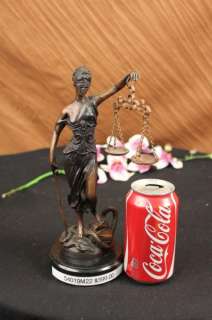 MAYER BRONZE BLIND JUSTICE LAW MARBLE STATUE LADY SCALE  