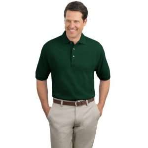 Port Authority Mens Big Pique Knit Polo Sport Shirt   Dark Green 