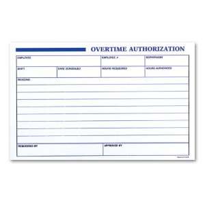  Overtime Authorization Form   Min Quantity of 10 Office 