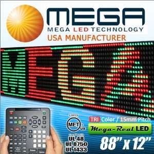 MEGA LED Sign for Outdoor Programmable Scrolling Message, Tri Color 