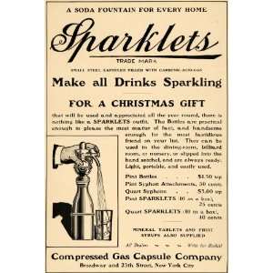   Capsule Sparklets Carbonated Drink   Original Print Ad