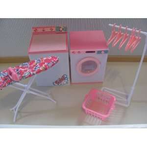  Barbie Size Dollhouse Furniture   Laundry Room Washing 