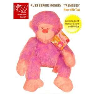   15 Purple Monkey Trembles with motion and sound 