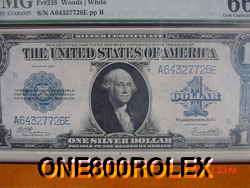 ONE DOLLAR LARGE PAPER CURRENCY 1923 PMG 66  