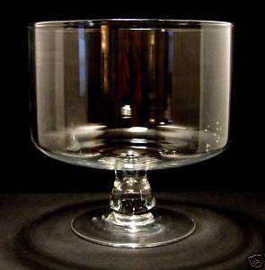TRIFLE BOWL Hand Made Footed GLASS Centerpiece GB NIB  