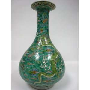  Three Colors Porcelain Dragon Vase