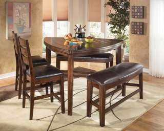 EASTON COUNTER HEIGHT TRIANGULAR DINING TABLE CHAIR SET  