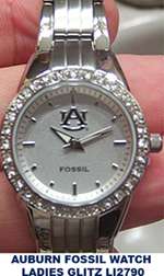 Auburn University Tigers Fossil Charm Bracelet Watch  
