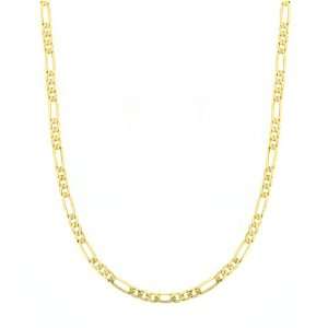  Mens 14k Yellow Gold 3.65mm Figaro Chain Necklace, 20 Jewelry