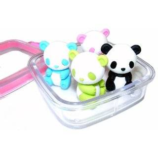 Iwako Japanese Erasers In A Mini Bento Box   Pandas (Colors May Vary)