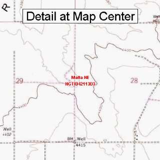  USGS Topographic Quadrangle Map   Malta NE, Idaho (Folded 