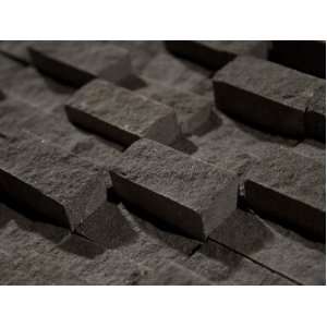  Basalt Black gray Stone Large Split Face Tile