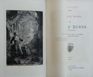 50 COMPLETE WORKS Of ROBERT BURNS 1895 Leather ILLUS  
